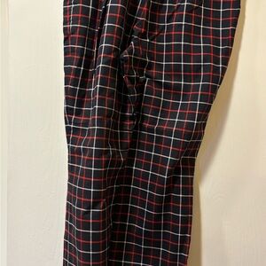 Tommy Hilfiger Navy Plaid Trousers with Red & White Windowpane